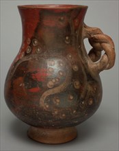 Maya, Precolumbian, Vessel, between 1250 and 1600, earthenware polychromed with slip, Overall: 8 ×