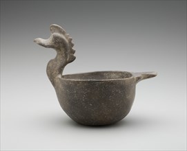 Bird Effigy Bowl, between 1300 and 1500, shell-tempered earthenware, Overall: 7 1/8 × 6 7/8 × 8 3/4