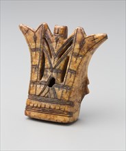 Punuk, Native American, Turreted Object, 500/1200, Walrus ivory, carved and engraved, 2 5/8 x 2 7/8