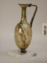 Roman, Pitcher, 4th Century AD, Free-blown, Including handle: 8 x 3 5/8 in. ( 20.3 x 9.2 cm)