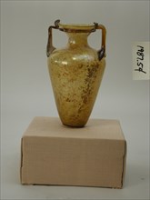 Roman, Flask, 4th Century AD, Free-blown, height: 5 1/2 in.