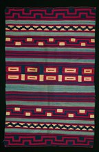 Navajo, Native American, Saddle Blanket, between 1860 and 1870, wool, Overall: 42 1/2 × 28 inches