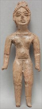 Puebla, Precolumbian, Figure, between 1500 and 900 BCE, earthenware, Overall: 4 1/2 × 1 1/2 inches