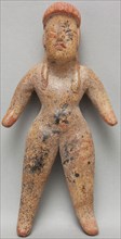 Olmec, Precolumbian, Standing Figure with Braids, between 1500 and 900 BCE, earthenware and white