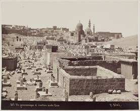 J. Pascal Sébah, Turkish, active ca. 1823-1886, Panoramic View of the Arab Cemetery, Cairo, 19th