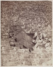 J. Pascal Sébah, Turkish, active ca. 1823-1886, North Face of the Great Pyramid at Giza, 19th