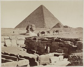 Zangaki, Greek, active 1860-1889, Pyramid of Cheops, the Sphinx and the Catacombs at Giza, 19th