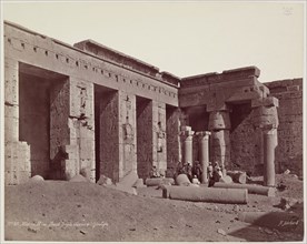 Henri Béchard, French, 1869-1889, Madinet Habu, Second Court of the Mortuary Temple of Ramesses III