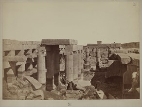Henri Béchard, French, 1869-1889, General View of the Back of the Temple of Karnak. Luxor, East