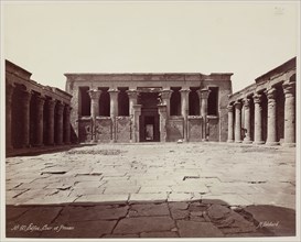 Henri Béchard, French, 1869-1889, Forecourt of the Temple of Edfu, late 19th century, albumen