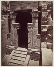 Henri Béchard, French, 1869-1889, Entrance to the Chapel of the New Year in the Temple of Ed Edfu,