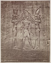 Henri Béchard, French, 1869-1889, Coronation of the King: Bas-relief in the Temple of Edfu, late