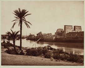 Unknown (French), The Island and Temple at Philae, ca. 1869, carbon print mounted on board, Image: