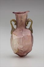 Roman, Barrel-shaped Flask, 1st century CE, Glass, Overall (object): 2 13/16 × 1 7/16 × 1 11/16