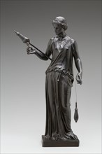 Henry Kirke Brown, American, 1814-1886, Filatrice, 1850, bronze, Overall: 20 × 12 × 7 inches (50.8