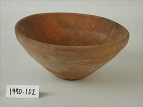 Egyptian, Bowl, between 3300 and 3100 BCE, Terracotta, Overall: 3 5/8 × 7 7/8 inches (9.2 × 20 cm)