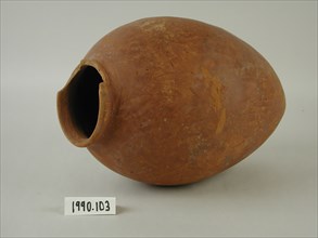 Egyptian, Red Ware Jar, between 3400 and 3100 BCE, Terracotta, Overall: 10 7/8 × 7 1/4 inches (27.6