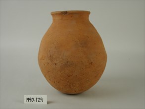 Egyptian, Ovoid Jar, between 2040 and 1640 BCE, Terracotta, Overall: 7 7/8 × 6 3/4 inches (20 × 17