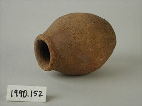 Egyptian, Jar, between 3500 and 3100 BCE, Terracotta, Overall: 5 × 3 3/4 inches (12.7 × 9.5 cm)