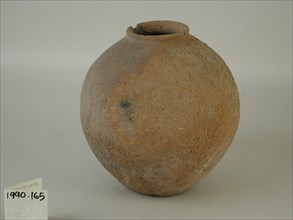 Egyptian, Ovoid Jar, between 3300 and 3100 BCE, Terracotta, Overall: 7 3/4 × 7 5/8 inches (19.7 ×