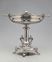 Centerpiece, ca. 1865, silver and parcel gilt, Overall: 19 × 14 3/8 × 21 5/8 inches (48.3 × 36.5 ×