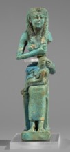 Figurine of the goddess Isis nursing Horus, Harpocrates myth., Isis myth.; Egyptian deities, female