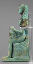 Figurine of the goddess Isis nursing Horus; Harpocrates myth., Isis myth.; Egyptian deities; female