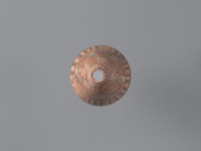 Bottle, Egyptian workshop, painted Coptic pottery, painted pottery, geometric decorations. Low,