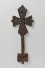 Hand-made Ethiopian cross, 19th century. The arms are triangular with central projections on each