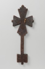 Hand-made Ethiopian cross. The arms are triangular with projections in the center of each arm,