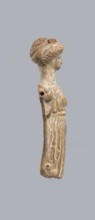 Terracotta figurine of a woman, terracotta, female molded figurine, Greece, orange clay, surface