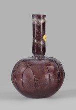 Bottle with a spherical belly, unknown eastern workshop; translucent manganese glass; spherical