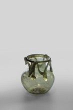 Flask, unknown eastern workshop, Scene: Gallic/classical? Scen.Gal.Klass., glass vessel, miniature,
