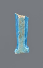 Shabti legs, Mummy-shaped figurine fragment: legs preserved from the knees down. Feet rest on a