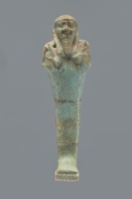 Ushabti, Mummy-shaped figurine shabti, 664–332 BC, Late Period, Egypt. Standing on a base with a