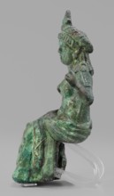 Figurine of the goddess Aphrodite-Isis, Egyptian deities, wigs, crowns, female figurines, Aphrodite