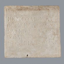 Latin grave inscription, unknown author, 2nd century, Roman Empire 27 BC–476, slab epitaph, grave