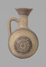 Cypriot gourd jug, Excavations at Nea Paphos Cyprus. Cypriot pottery, Cypriot Bichrome Ware III.