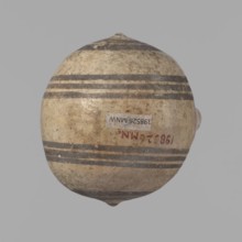 Cypriot gourd jug. A small vessel with a barrel-shaped gourd-shaped body, without a foot, with a