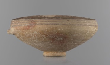 Bowl, excavations at Nea Paphos Cyprus — Bronze Age, 1650–1200 BC. Ceramic footed bowl goblet on a