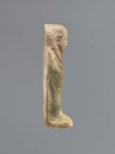 Shabti, mummy-shaped figurine shabti, funerary gift, standing on a base, back supported by a flat
