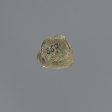 Ushabti, Mummy-shaped figurine, very schematically shaped. Hands crossed on the chest. Long