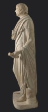 Depiction in the Pseudo-Seneca type, identified as a portrait of Aristophanes or Hesiod; creator,
