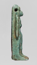 Amulet — figurine of a lion-headed goddess; lionesses; Egyptian deities; Sekhmet, Wadjit, Bastet ;