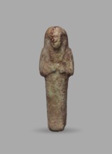 Ushabti, Mummy-shaped funerary figurine, ushabti. Arms crossed on the chest, hands arranged in a
