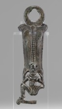 Situla handle with a depiction of Silenus; unknown creator; Silenus mythology; bronze vessel; 1st