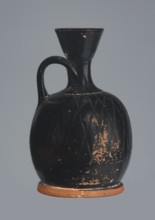 Ariballus lekythos, 4th century BC, Nola, Campania; lekythos vessel, height 12.0 cm, width 7.0 cm.,