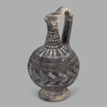 Oinochoe, unknown Cypriot workshop; Arsinoe Cyprus. Oinochoe on a cup-shaped foot with a spherical