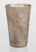 Glass decorated with a leaf and fruit motif, unknown creator; Goluchów Greater Poland Voivodeship;