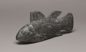 Late Period Egyptian fish figurine, 664–332 BC; material unspecified, height 29 cm, weight 1.812 kg